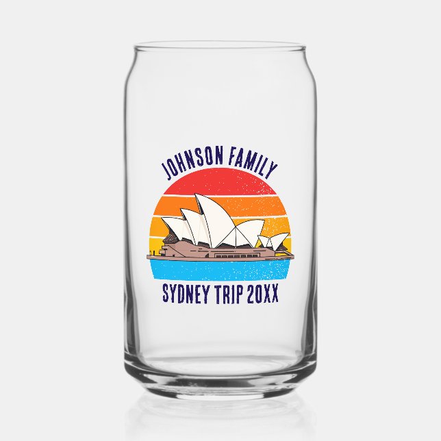 Sydney Australia Opera House Personalized Can Glass (Front)