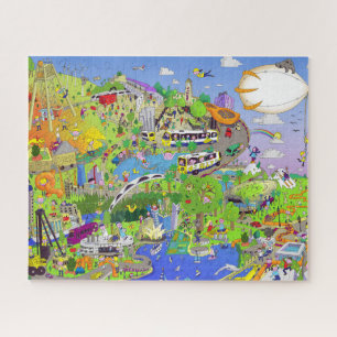 Sydney Australia Outback City Park Architecture, Jigsaw Puzzle