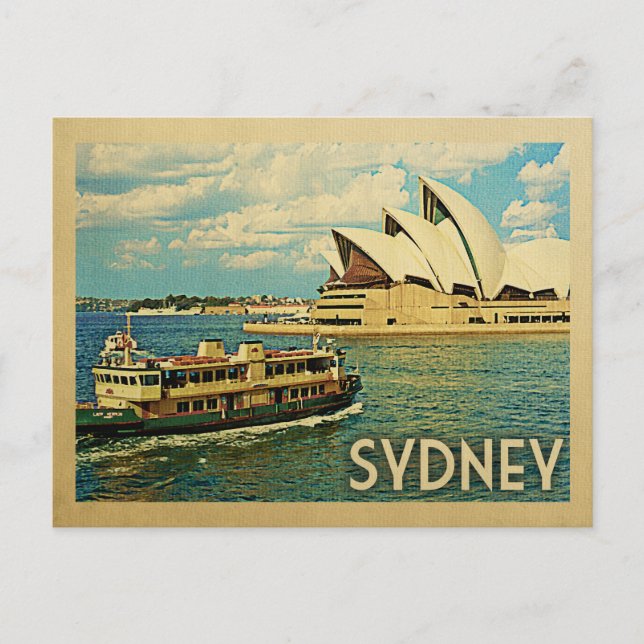Sydney Australia Postcard Vintage Travel (Front)