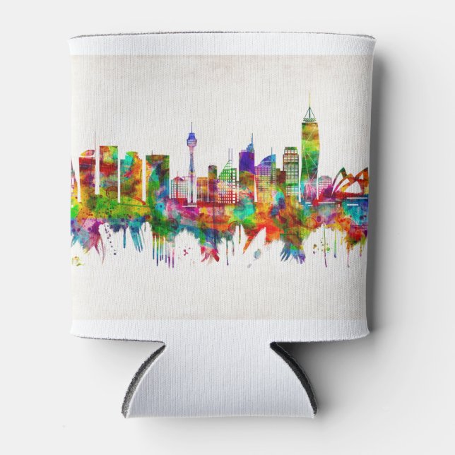 Sydney Australia Skyline Can Cooler (Front)