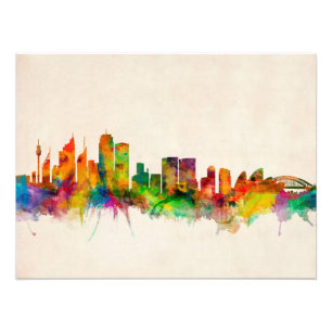 Sydney Australia Skyline Cityscape Photo Print