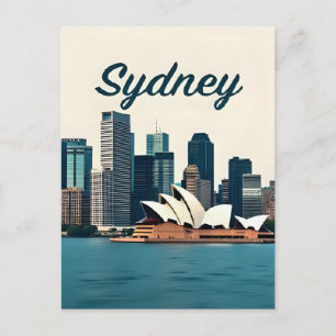 Sydney Australia Skyline Travel Postcard