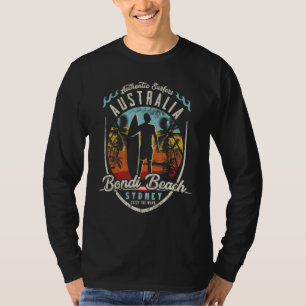 Sydney Australia Surfing Vintage Retro Surfer Bond T-Shirt
