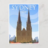 Sydney Australia Travel Art Vintage