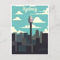 Sydney Australia Travel Art Vintage