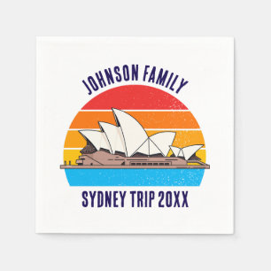 Sydney Australia Trip Opera House Personalized Napkin