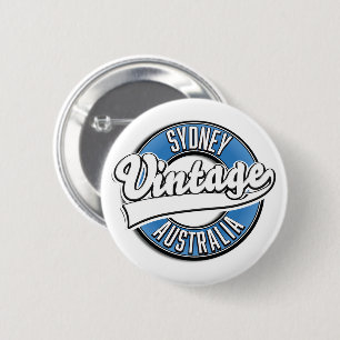 Sydney Australia Vintage style logo 2 Inch Round Button