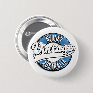 Sydney Australia Vintage style logo 2 Inch Round Button