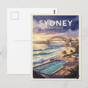 Sydney Australia Vintage Travel Postcard