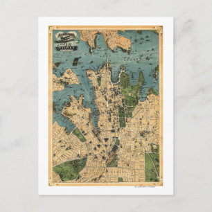 Sydney, AustraliaPanoramic Map Postcard