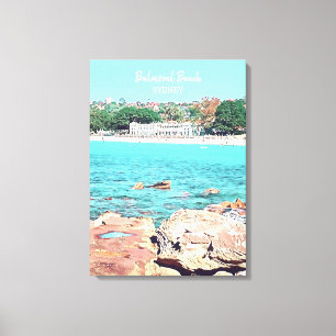 Sydney Balmoral Beach retro Bathers Pavillion Canvas Print
