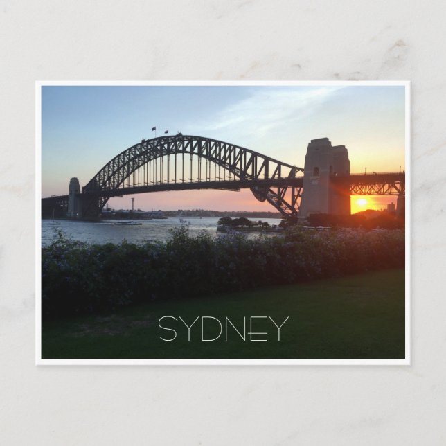 sydney bridge sunset postcard (Front)