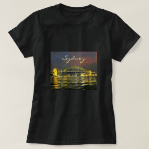 Sydney by night Harbour Bridge Australia travel T-Shirt