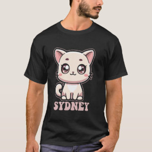 Sydney Cute Kitty Cat Design for Girls Name Sydney T-Shirt