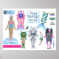 Sydney Fantasy Hero Paper Doll - Play or Display