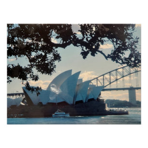 SYDNEY HARBER, OPÉRA D'AUSTRALIE Affiche lustrée