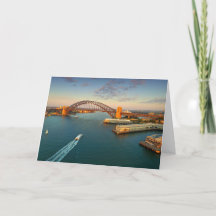 Sydney Harbor Bridge Aerial Greeting Card