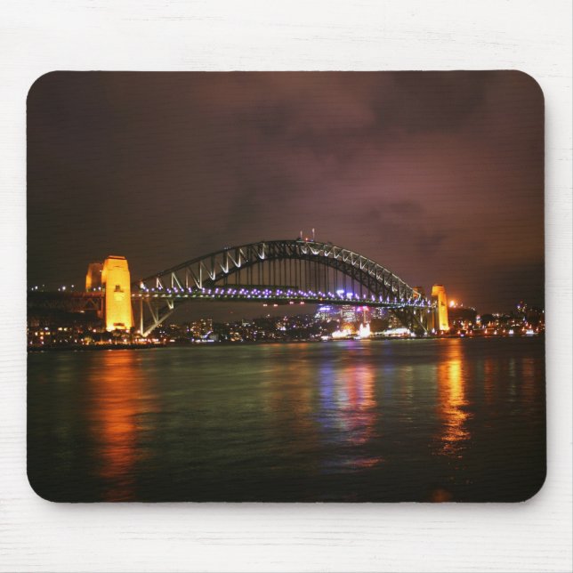 Sydney Harbor Bridge at Night Mouse Pad (Front)