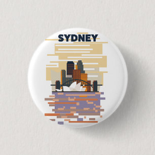 Sydney Harbour 1 Inch Round Button