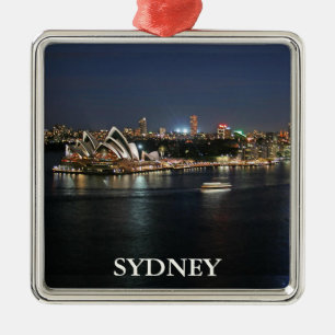 Sydney Harbour at Circular Quay Metal Ornament