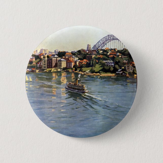 Sydney Harbour, Australia 2 Inch Round Button (Front)