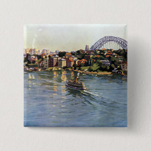 Sydney Harbour, Australia 2 Inch Square Button