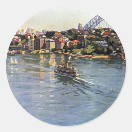 Sydney Harbour, Australia Classic Round Sticker