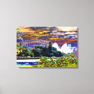 Sydney Harbour Bridge and Opera House Canvas Print