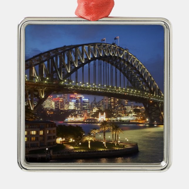 Sydney Harbour Bridge and Park Hyatt Sydney Hotel Metal Ornament (Front)
