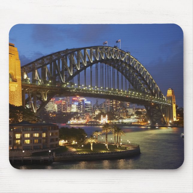 Sydney Harbour Bridge and Park Hyatt Sydney Hotel Mouse Pad (Front)