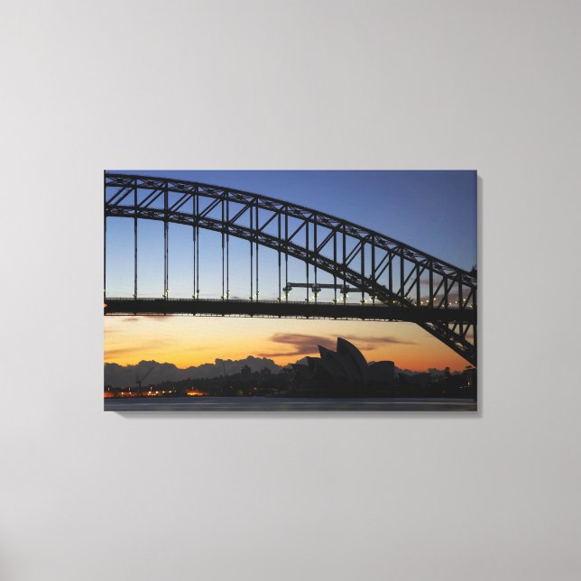 Sydney Harbour Bridge and Sydney Opera House at 2 Canvas Print (Front)