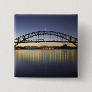 Sydney Harbour Bridge and Sydney Opera House at 2 Inch Square Button