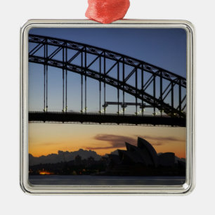 Sydney Harbour Bridge and Sydney Opera House at 2 Metal Ornament