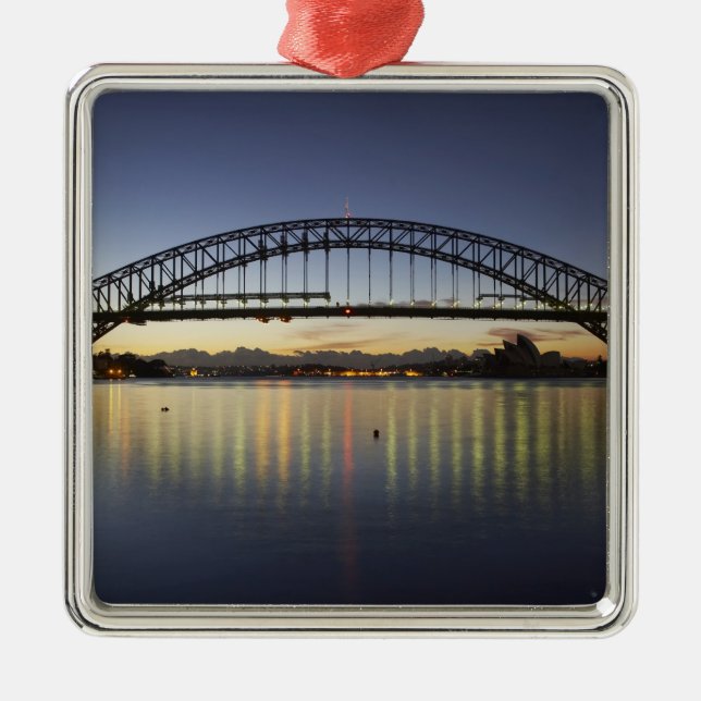 Sydney Harbour Bridge and Sydney Opera House at Metal Ornament (Front)