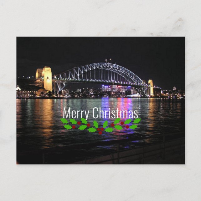 Sydney Harbour Bridge - Merry Christmas! Postcard (Front)