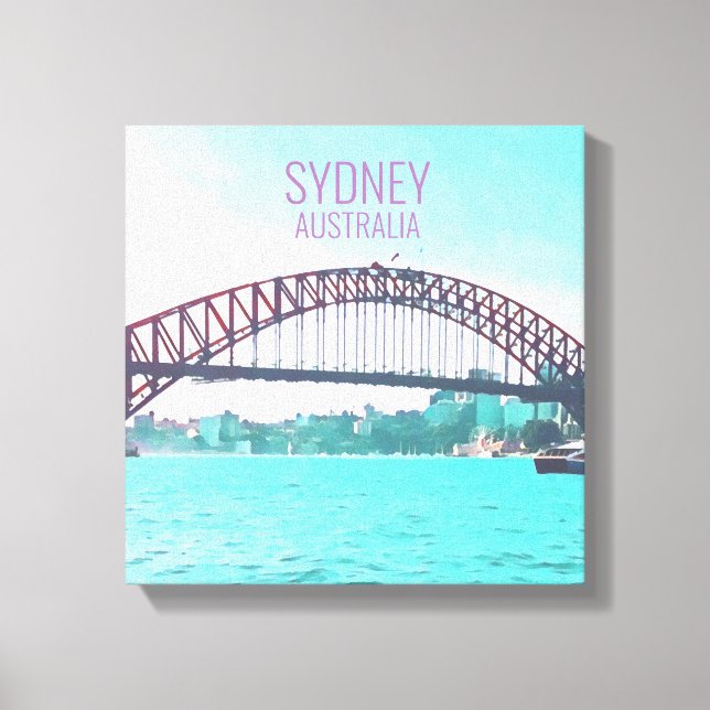 Sydney Harbour Bridge modern travel print (Front)