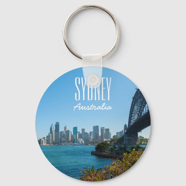 Sydney Harbour Bridge & Skyline Australia Keychain (Front)