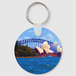 sydney harbour bright keychain