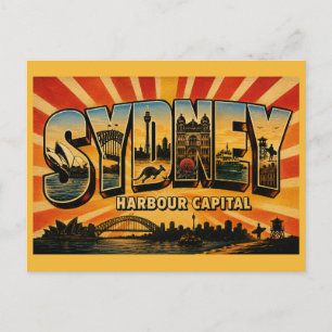 Sydney Harbour Capital Vintage  Postcard