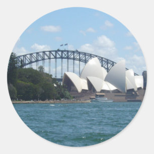 sydney harbour classic round sticker