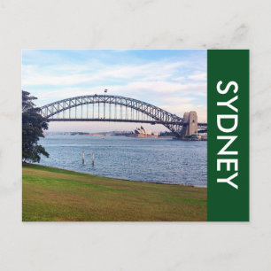 sydney harbour green postcard