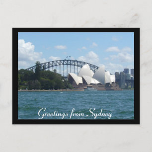 sydney harbour greetings postcard
