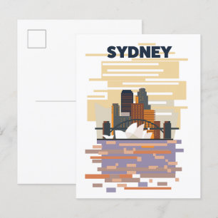 Sydney Harbour Invitation Postcard