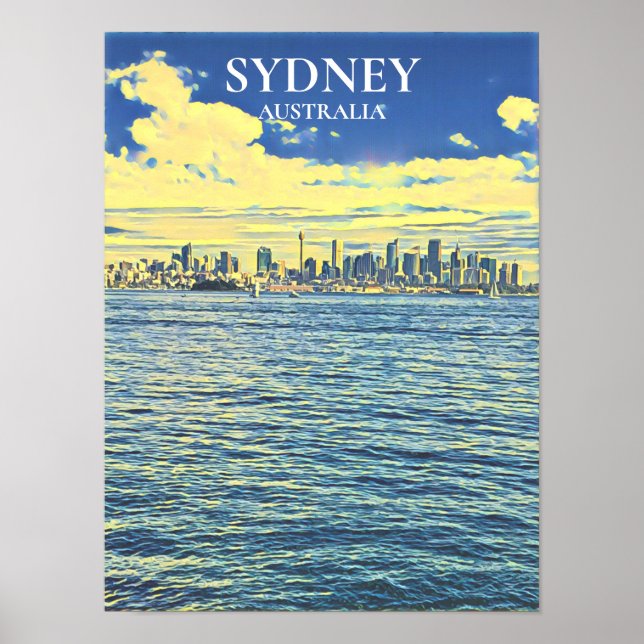 Sydney Harbour skyline travel wall decor (Front)