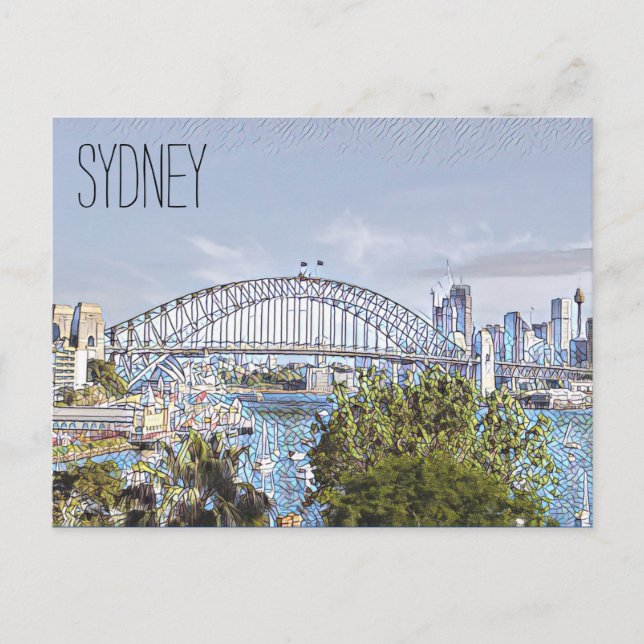 sydney harbour styled postcard (Front)