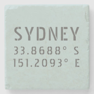 Sydney Latitude Longitude Stone Coaster