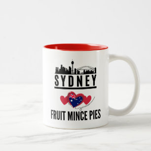 Sydney Love Fruit Mince Pies Cityscape Two-Tone Coffee Mug