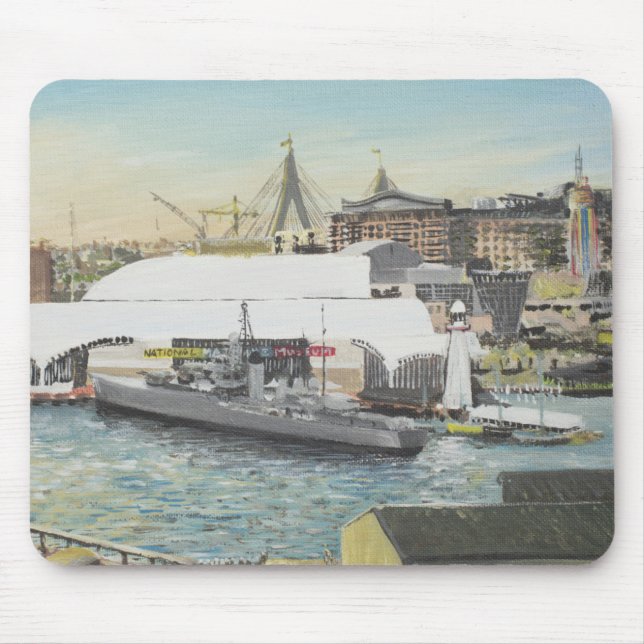 Sydney Maritime Museum from Hotel Balcony. 1998 Mouse Pad (Front)
