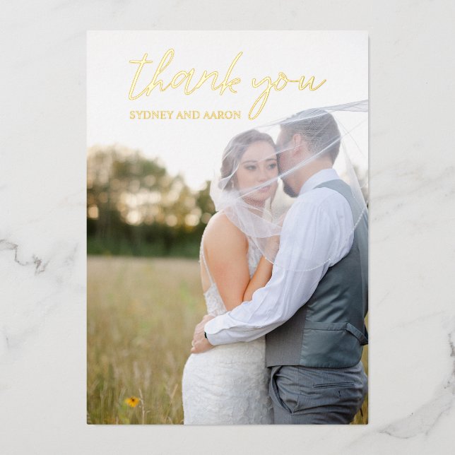 Sydney Modern Mariage Carte de remerciements (Recto)