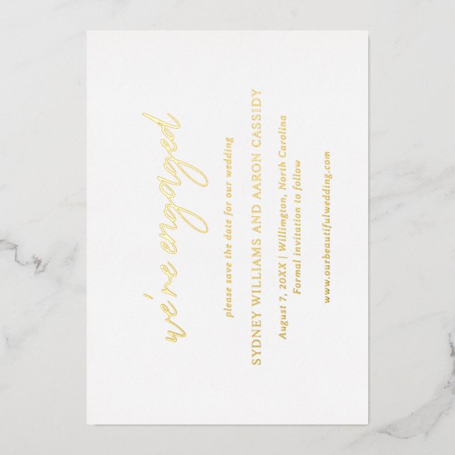 Sydney Modern Wedding Save the Date (Front)